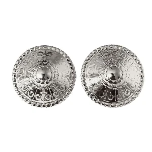 Lotta Djossou Boucles d’oreilles Dôme Argentées Clips New
