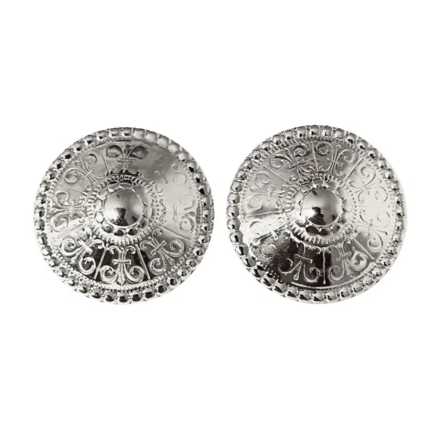 Lotta Djossou Boucles d’oreilles Dôme Argentées Clips New