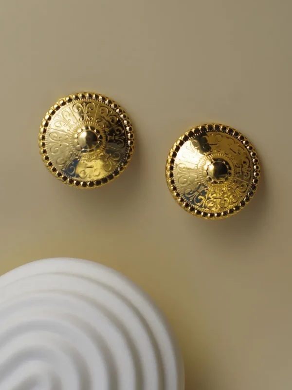 Lotta Djossou Boucles d’oreilles Dôme Dorées Clips Sale