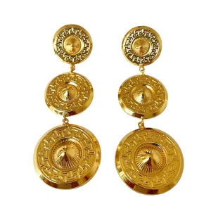 Lotta Djossou Boucles d’oreilles Dôme Trio Dorées Clearance