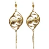 Lotta Djossou Boucles d'Oreilles Double Arabesque Dorées New