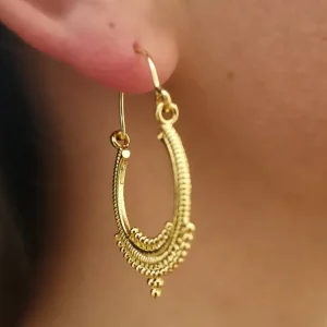 Lotta Djossou Boucles d'Oreilles Fili Indi Dorées Sale