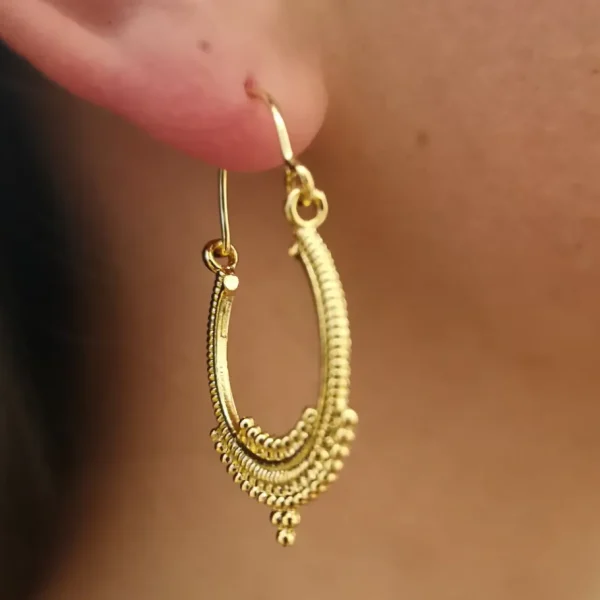 Lotta Djossou Boucles d'Oreilles Fili Indi Dorées Sale