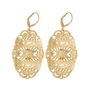 Lotta Djossou Boucles d'oreilles Filigrane Gatsby Dorées Sale