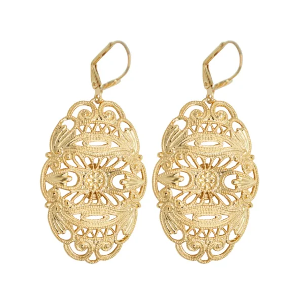 Lotta Djossou Boucles d'oreilles Filigrane Gatsby Dorées Sale