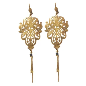 Lotta Djossou Boucles d'oreilles Filigrane Morris Dorées Clearance