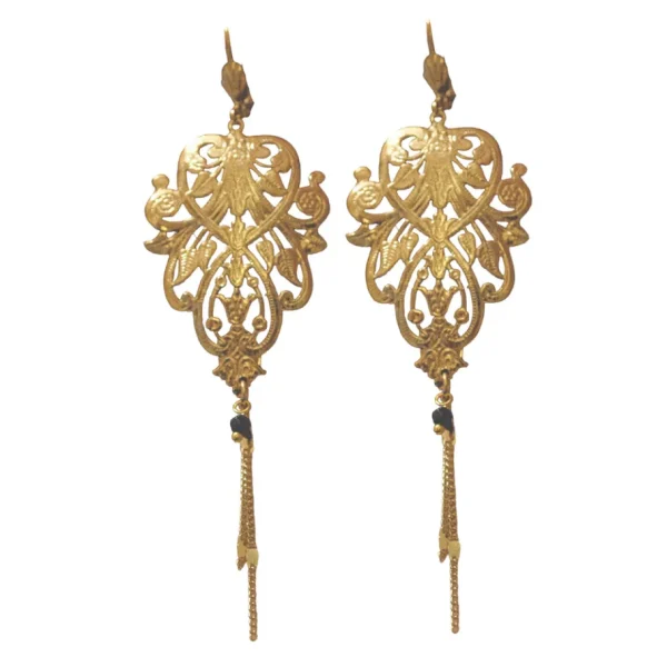 Lotta Djossou Boucles d'oreilles Filigrane Morris Dorées Clearance