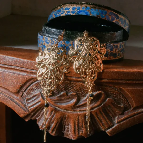 Lotta Djossou Boucles d'oreilles Filigrane Morris Dorées Clearance