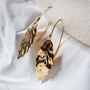 Lotta Djossou Boucles d'Oreilles Flora Dorées Clearance