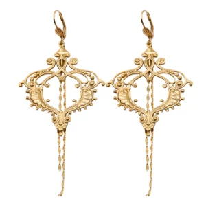 Lotta Djossou Boucles d'Oreilles Frame Filigrane Dorées Outlet