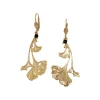 Lotta Djossou Boucles d'Oreilles Ginkgo Dorées Online