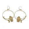 Lotta Djossou Boucles d'Oreilles Ginkgo Orbit Dorées Clearance