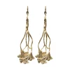 Lotta Djossou Boucles d'Oreilles GinTao dorées or fin Outlet