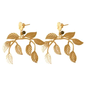 Lotta Djossou Boucles d'Oreilles Laurier Dorées Clearance