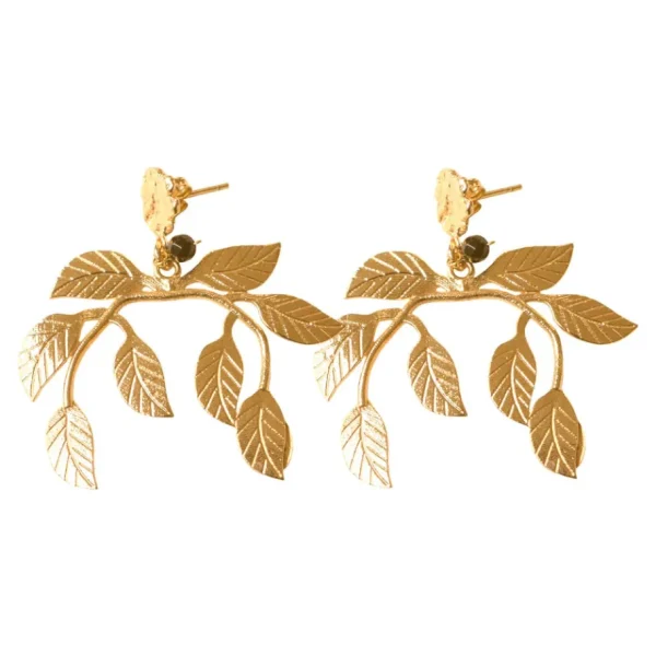 Lotta Djossou Boucles d'Oreilles Laurier Dorées Clearance