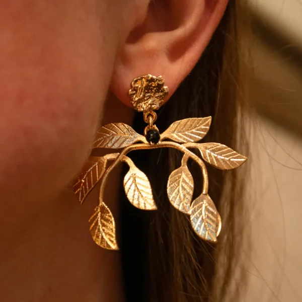 Lotta Djossou Boucles d'Oreilles Laurier Dorées Clearance