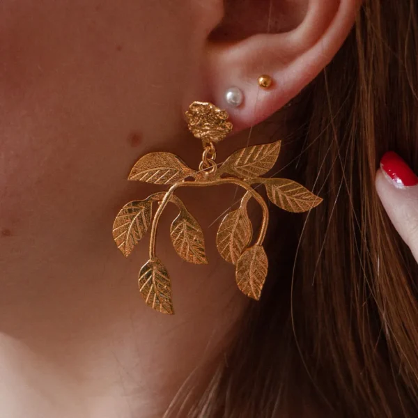 Lotta Djossou Boucles d'Oreilles Laurier Dorées Clearance