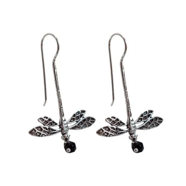 Lotta Djossou Boucles d'Oreilles Libellule Onyx Clearance