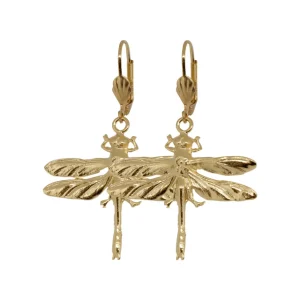 Lotta Djossou Boucles d'oreilles Libellule Dorées Discount