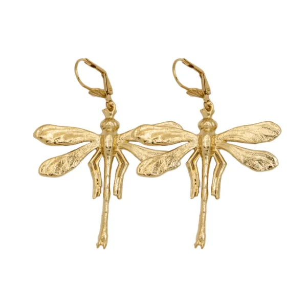 Lotta Djossou Boucles d'Oreilles Libellule Louise Dorées Hot