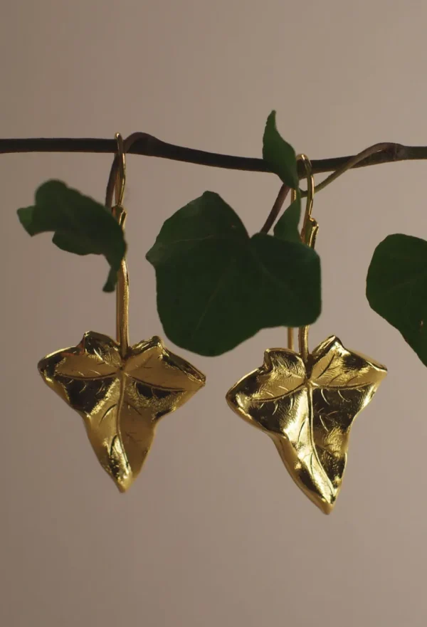 Lotta Djossou Boucles d’oreilles Lierre Dorées Discount