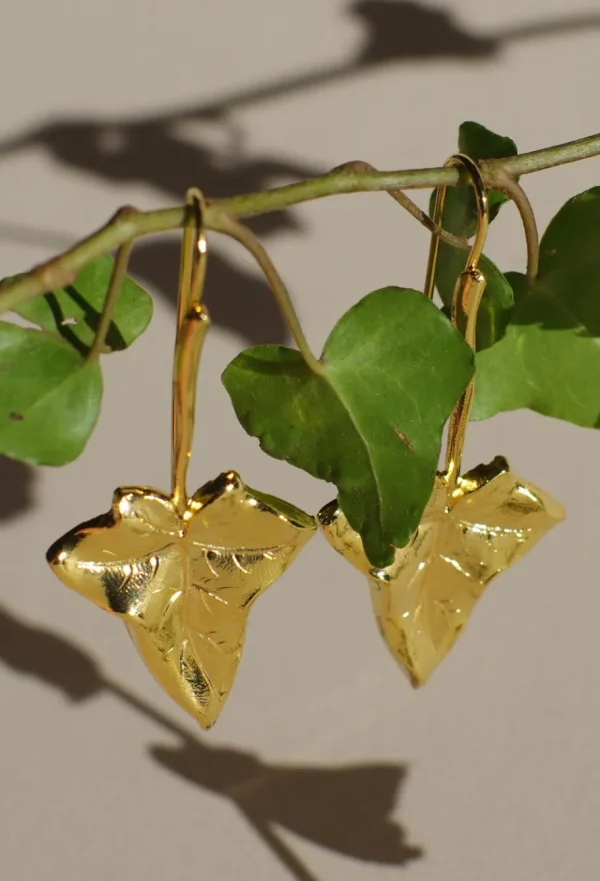 Lotta Djossou Boucles d’oreilles Lierre Dorées Discount