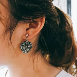 Lotta Djossou Boucles d'Oreilles Lion Hot