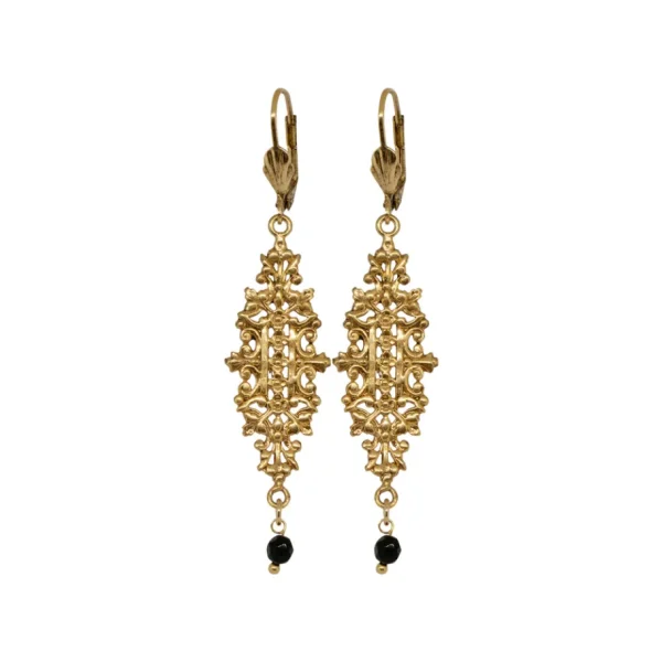 Lotta Djossou Boucles d'Oreilles Little Baroque Dorées New