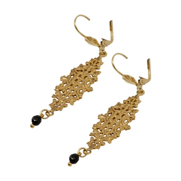 Lotta Djossou Boucles d'Oreilles Little Baroque Dorées New