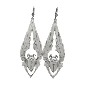 Lotta Djossou Boucles d'Oreilles Long Scarabée Argentées Online