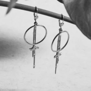 Lotta Djossou Boucles d'oreilles Mila Fleur Argentées New