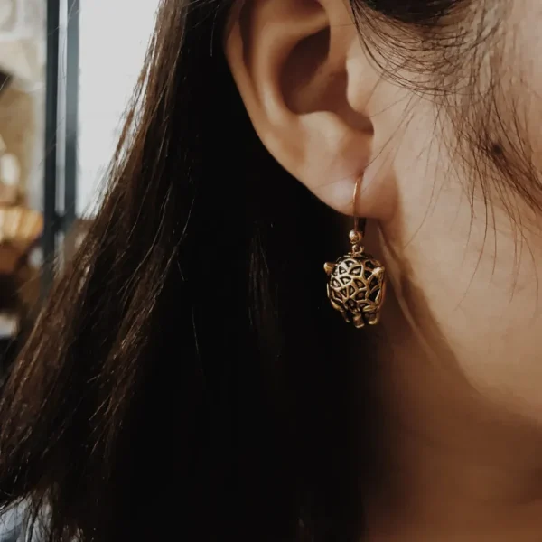 Lotta Djossou Boucles d'Oreilles Mini Panthère Dorées Sale