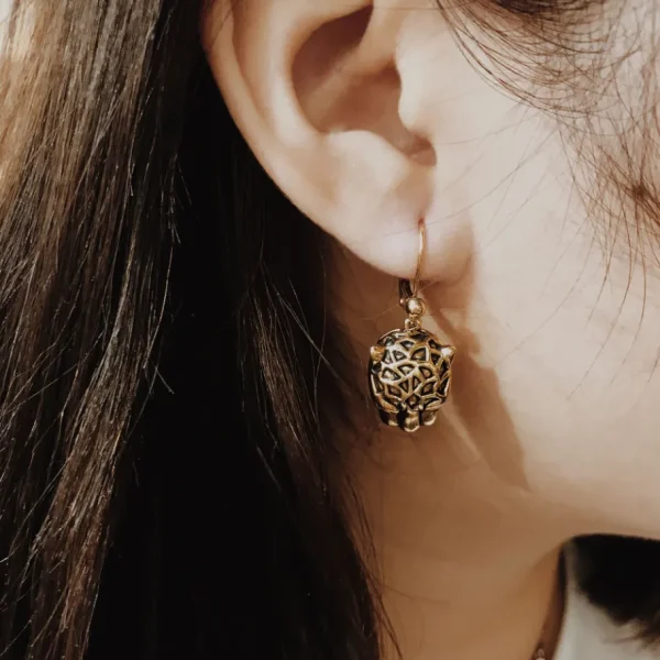 Lotta Djossou Boucles d'Oreilles Mini Panthère Dorées Sale