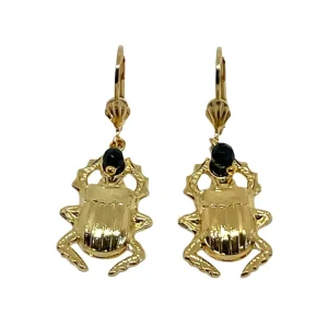 Lotta Djossou Boucles d'oreilles Mini Scarabée dorées Fashion