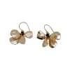 Lotta Djossou Boucles d'Oreilles Pansy Dorées New