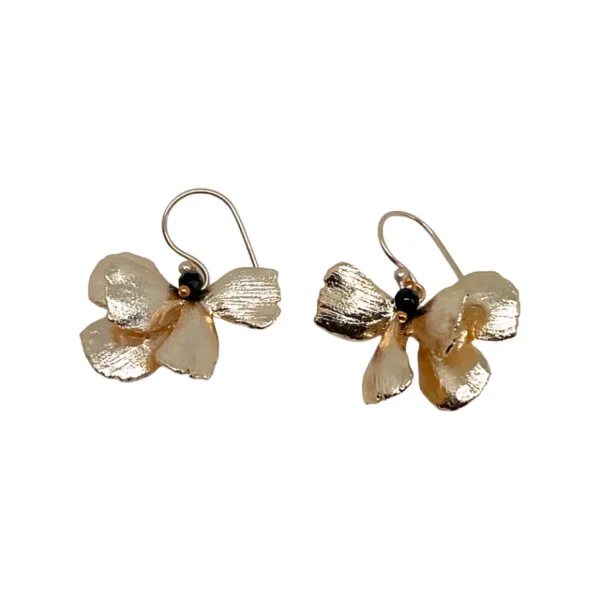 Lotta Djossou Boucles d'Oreilles Pansy Dorées New