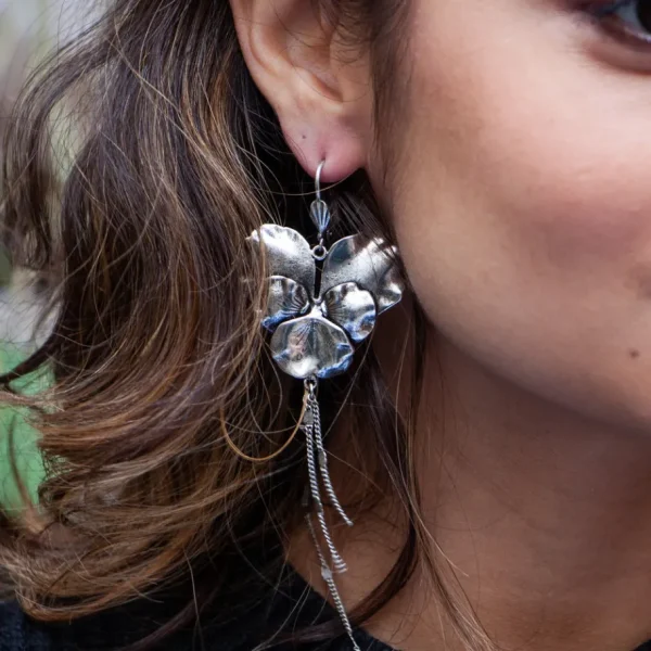 Lotta Djossou Boucles d'Oreilles Pensée Clearance