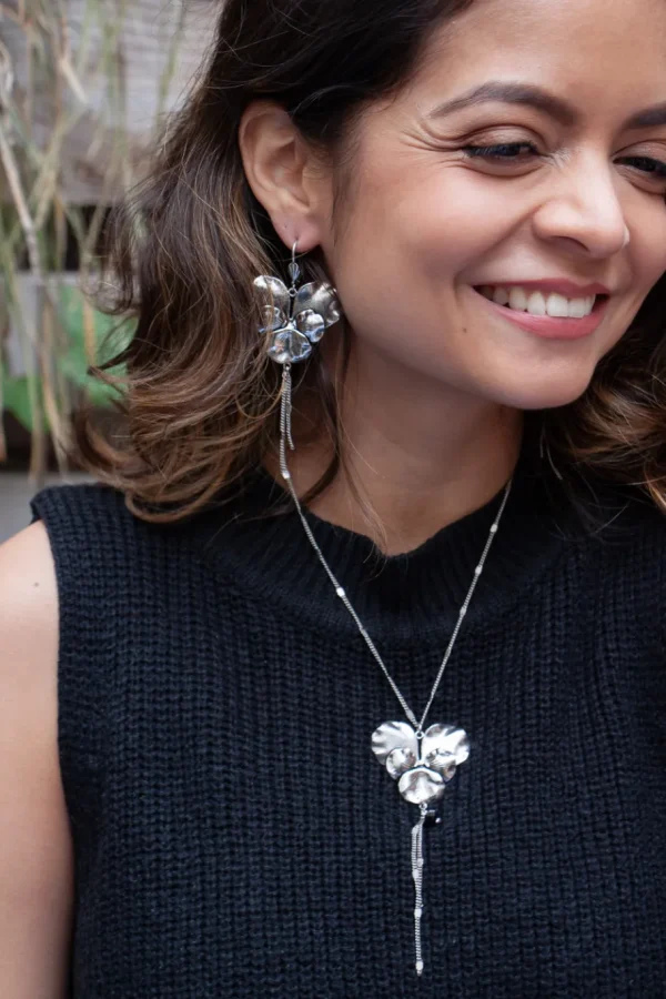 Lotta Djossou Boucles d'Oreilles Pensée Clearance