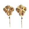 Lotta Djossou Boucles d'oreilles Pensée Bee dorées Hot