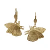 Lotta Djossou Boucles d'Oreilles Petit Papillon Dorées Fashion
