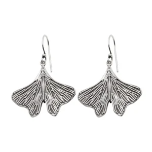 Lotta Djossou Boucles d'Oreilles Petite Feuille de Ginkgo Best