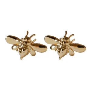 Lotta Djossou Boucles d'Oreilles Petite Bee Dorées New