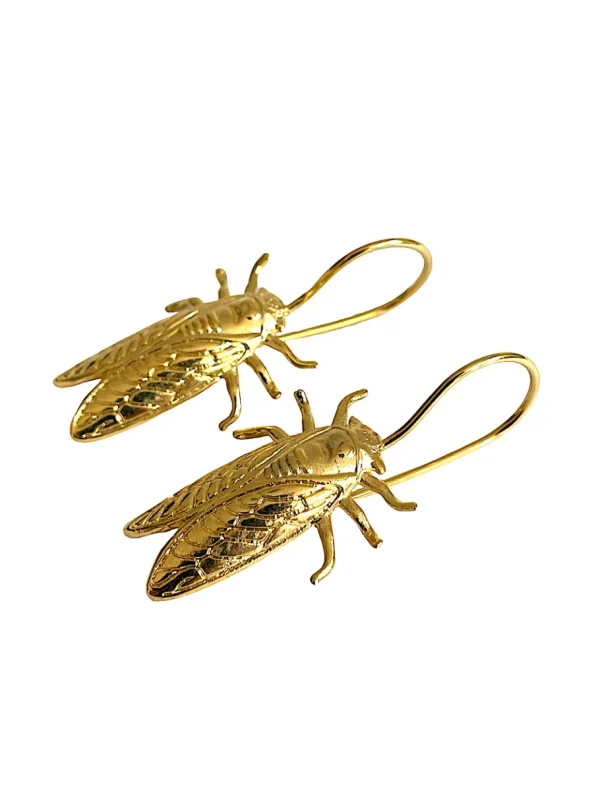 Lotta Djossou Boucles d'oreilles Petite Cigale Cica dorées Best