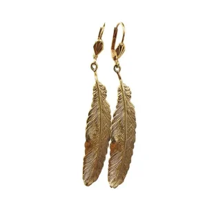 Lotta Djossou BOUCLES D'OREILLES PLUME DOREES Outlet