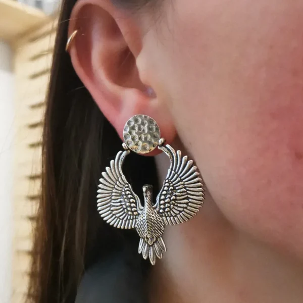 Lotta Djossou Boucles d'Oreilles Puces Aigle Fashion