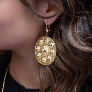 Lotta Djossou Boucles d'Oreilles Roma Dorées New