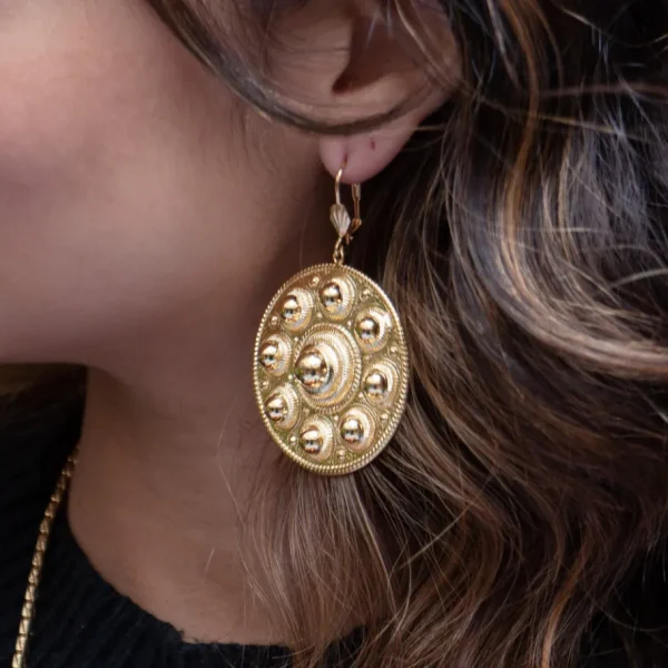 Lotta Djossou Boucles d'Oreilles Roma Dorées New