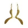 Lotta Djossou Boucles d'Oreilles Samare Dorées New