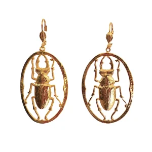 Lotta Djossou Boucles d'oreilles Scarabee Maddie dorées Discount