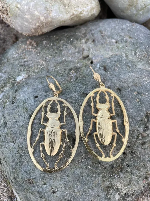 Lotta Djossou Boucles d'oreilles Scarabee Maddie dorées Discount